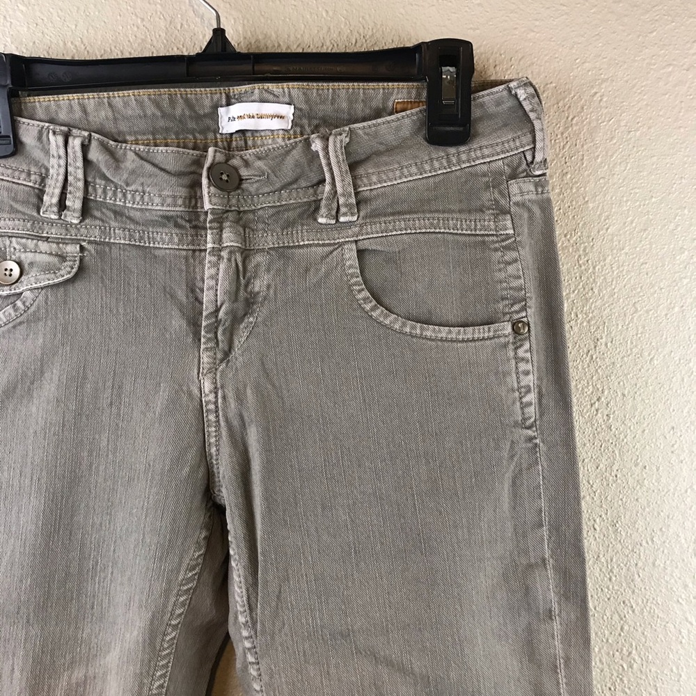 Anthropologie Sage Green Vintage Slim Jeans Pants